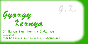 gyorgy kernya business card